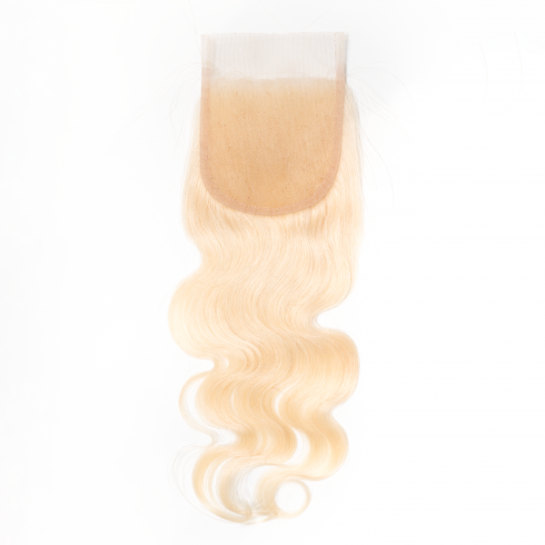 Closure Top Virgin Body Waves Blonde (613)